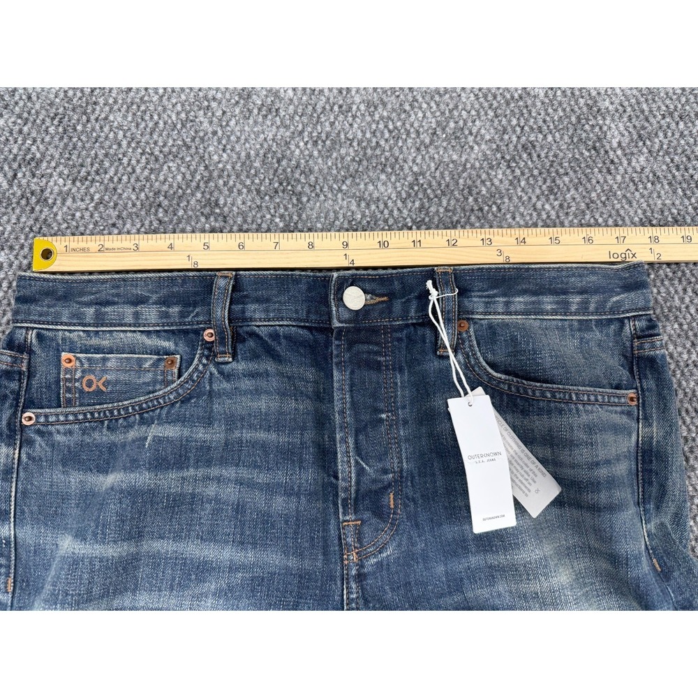 Outerknown SEA Selvedge Jeans Men's 33x34 Dark Blue Denim Organic Cotton - Picture 14 of 16